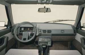 Intérieur de la Citroën BX 16 TRS