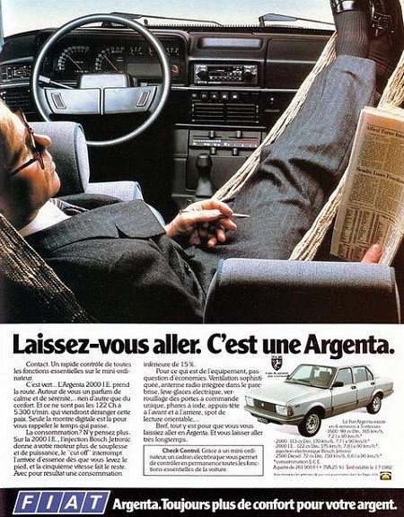 Pub pour la  Fiat Argenta